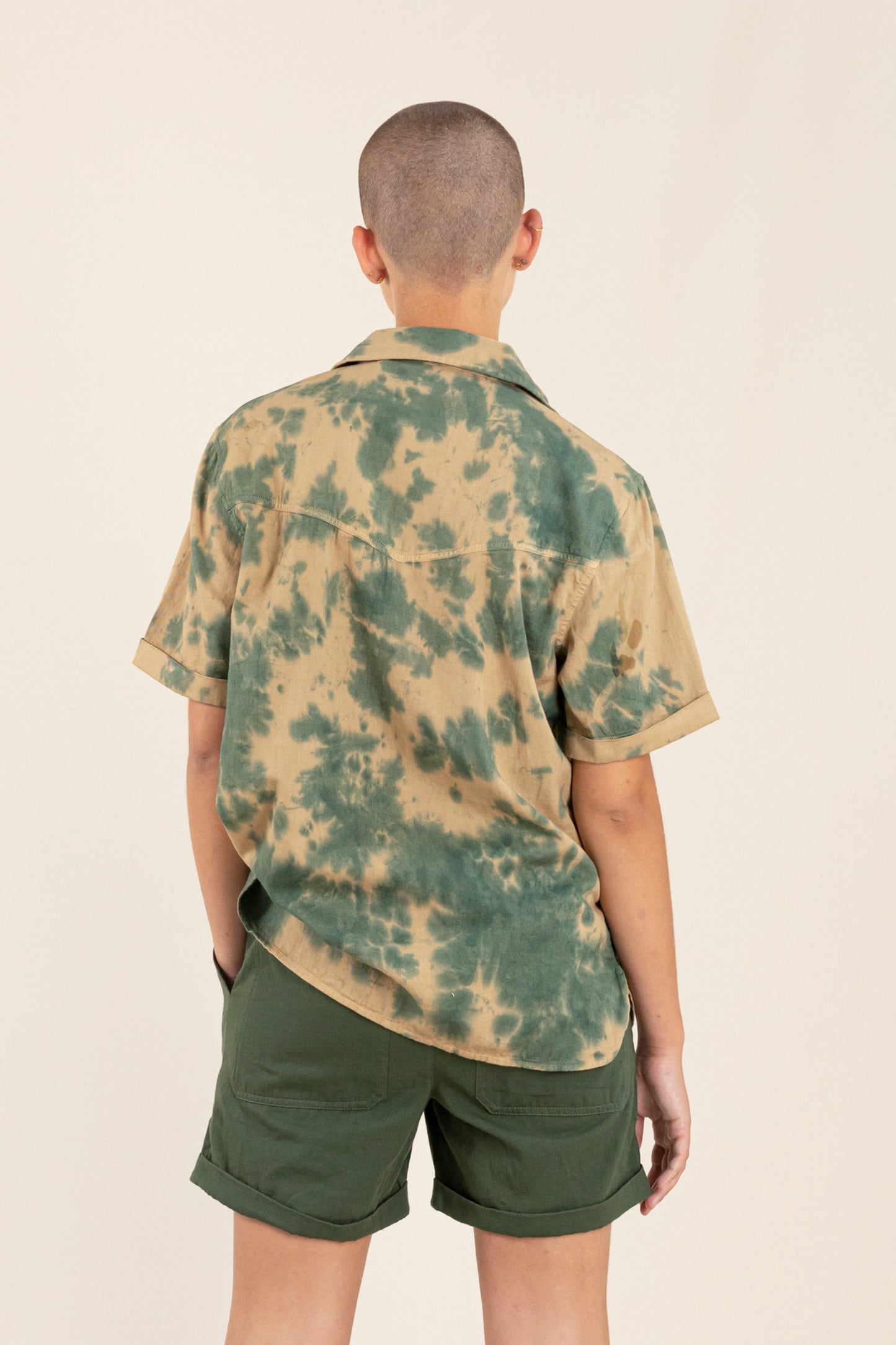 DUSTER Khaki Tie & Dye - Short Sleeve Shirt