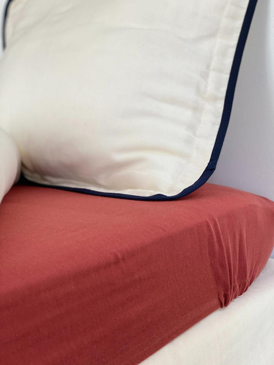 Marie - Terracotta bed sheet Bedding Bihan