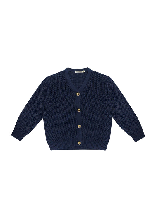 Easy Rib Cardigan Navy Outerwear The New Society