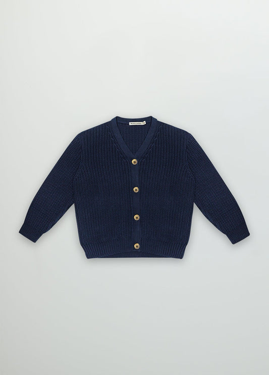 Easy Rib Cardigan Navy Outerwear The New Society