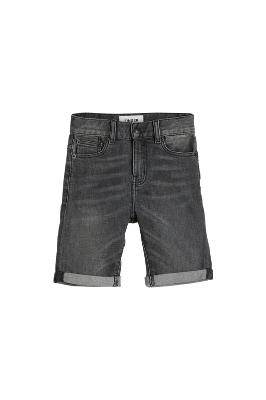 EDMOND Grey Denim - 5-Pocket Comfort Fit Shorts