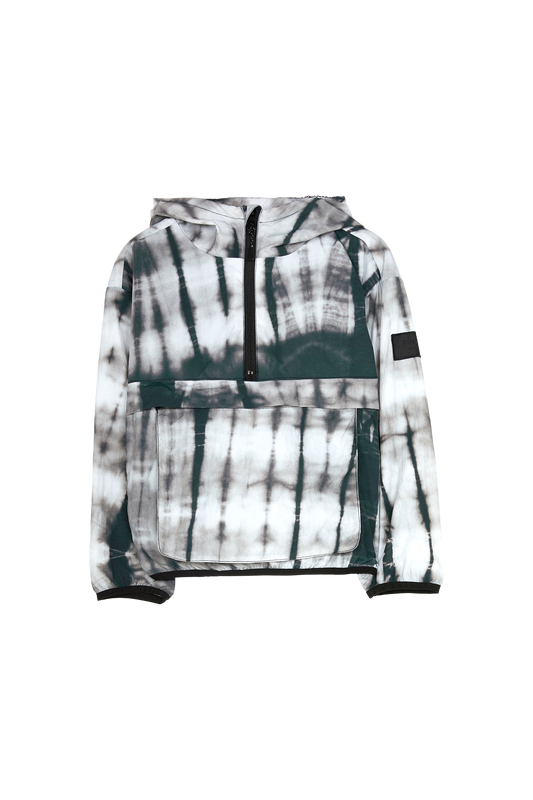 ELLY Black Tie & Dye - Hooded Pullover Jacket