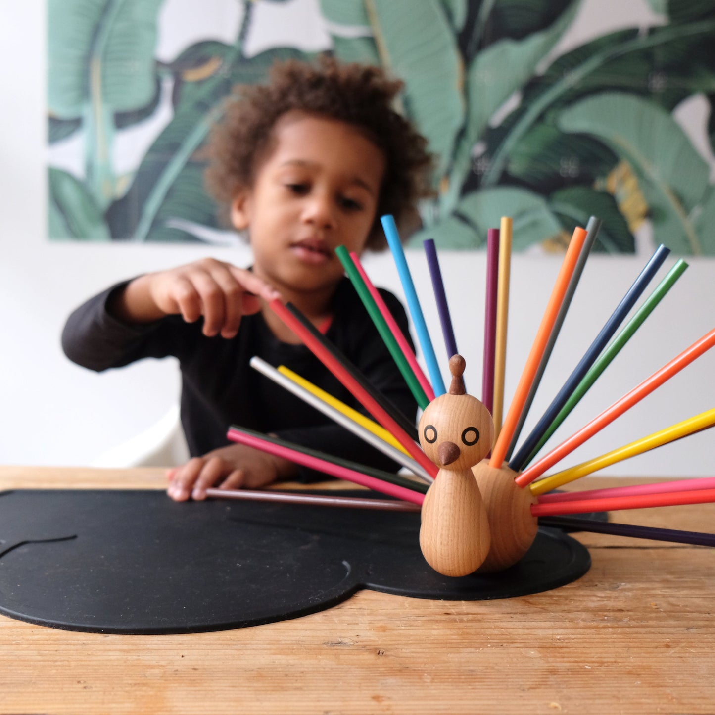 Peacock Pencil Holder Wallart EO