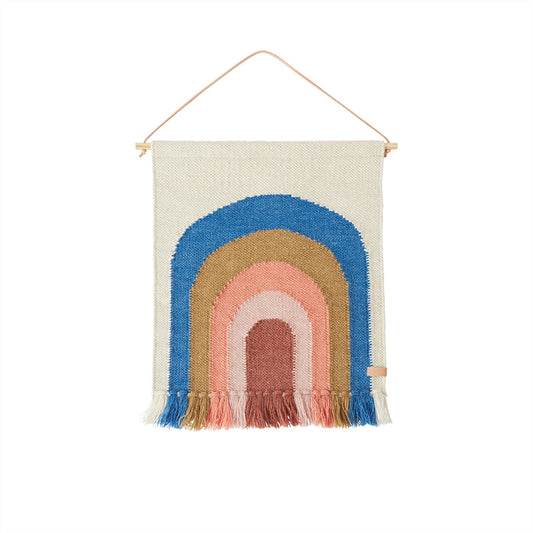 Follow The Rainbow Mini Wall Rug - Blue Wall decoration OYOY