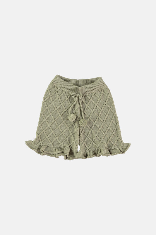 Green aven knitted short Shorts Coco au lait