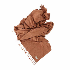 Gobi Bed Cover - Stripe - Caramel / Offwhite Bed Cover OYOY