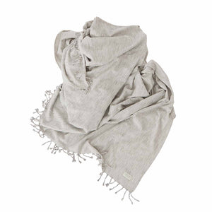 Gobi Bed Cover - Stripe - White / Anthracite Bed Cover OYOY