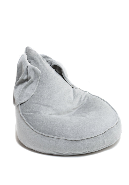 Velvet Grey Bunny beanbag Beanbags Wigiwama