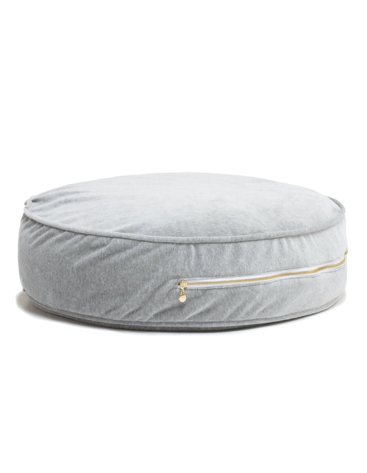 Velvet Grey Ottoman Beanbag Wigiwama