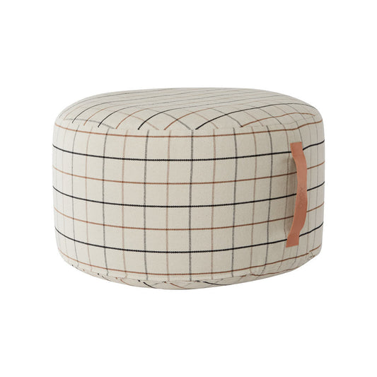 Grid Pouf Large - Offwhite Pouf OYOY