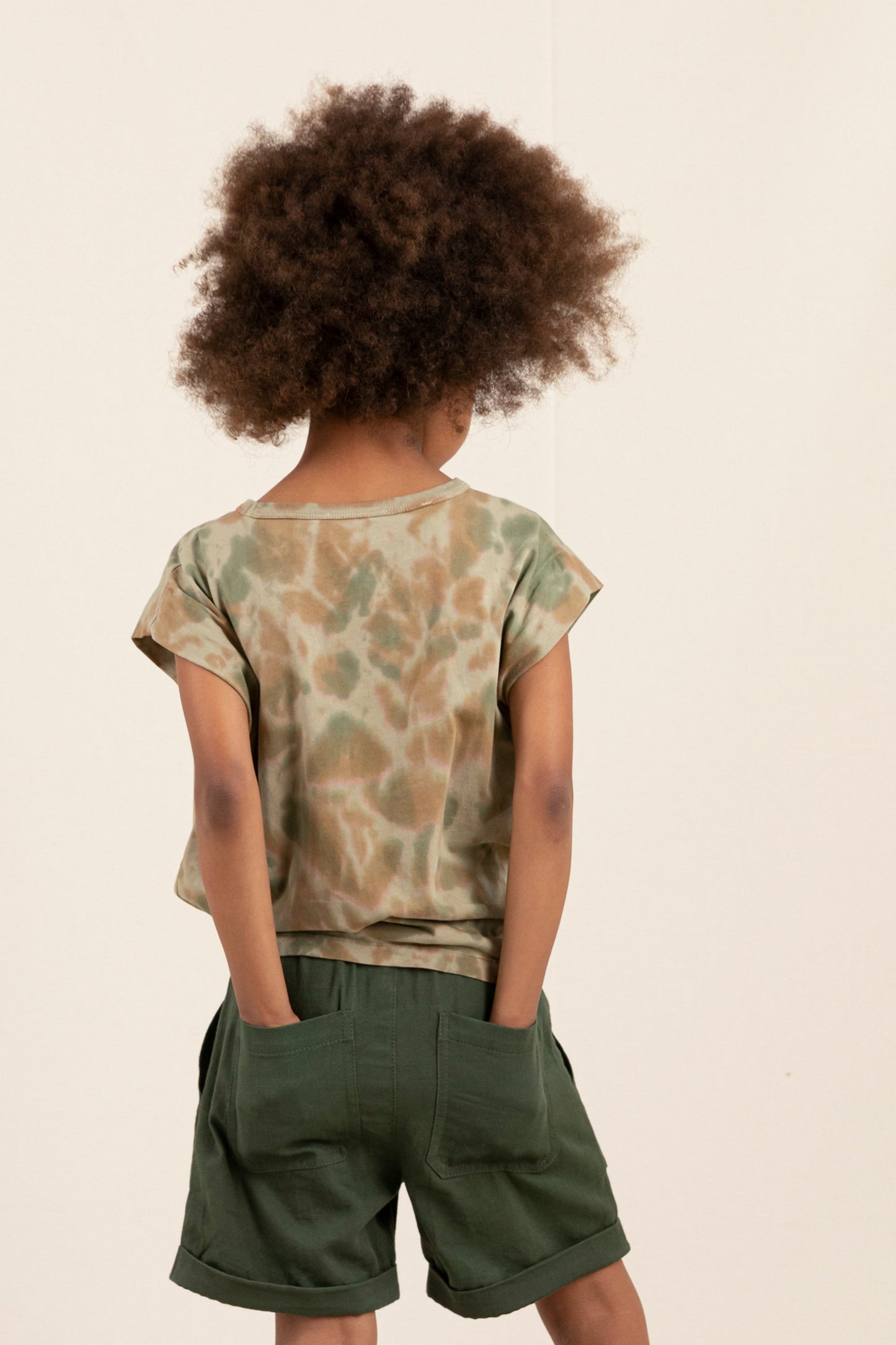 HALEY Khaki Tie & Dye - Sleeveless T-shirt