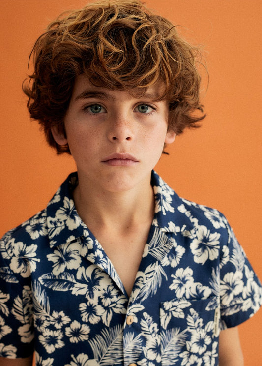 Hibiscus Boy Shirt Print Tops The New Society