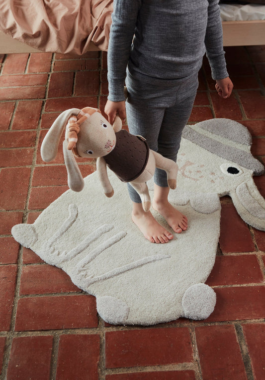 Hopsi Rabbit Rug - Offwhite Rugs OYOY