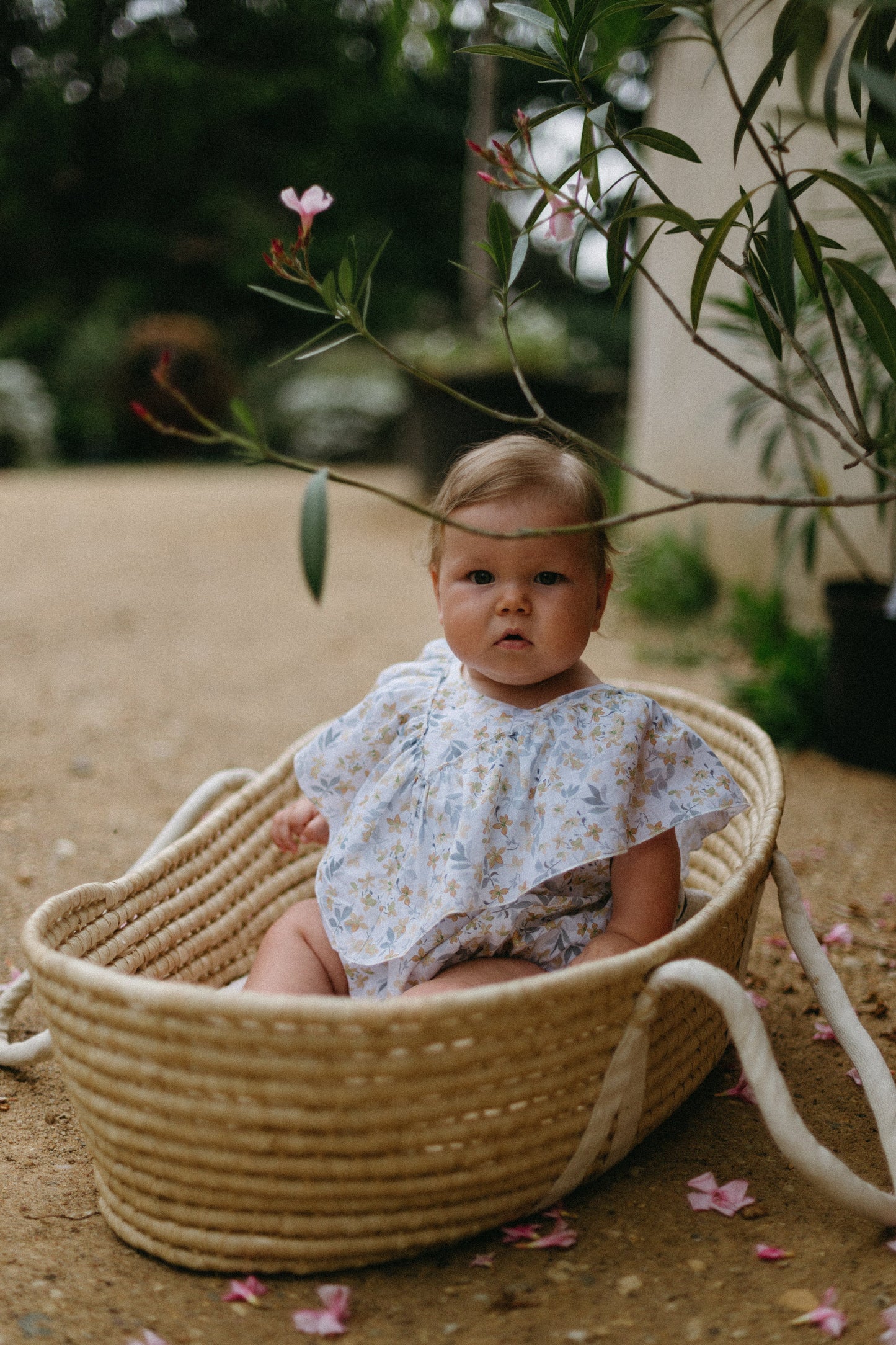 Babies' romper with flower print Baby Grows Tiny Bunny