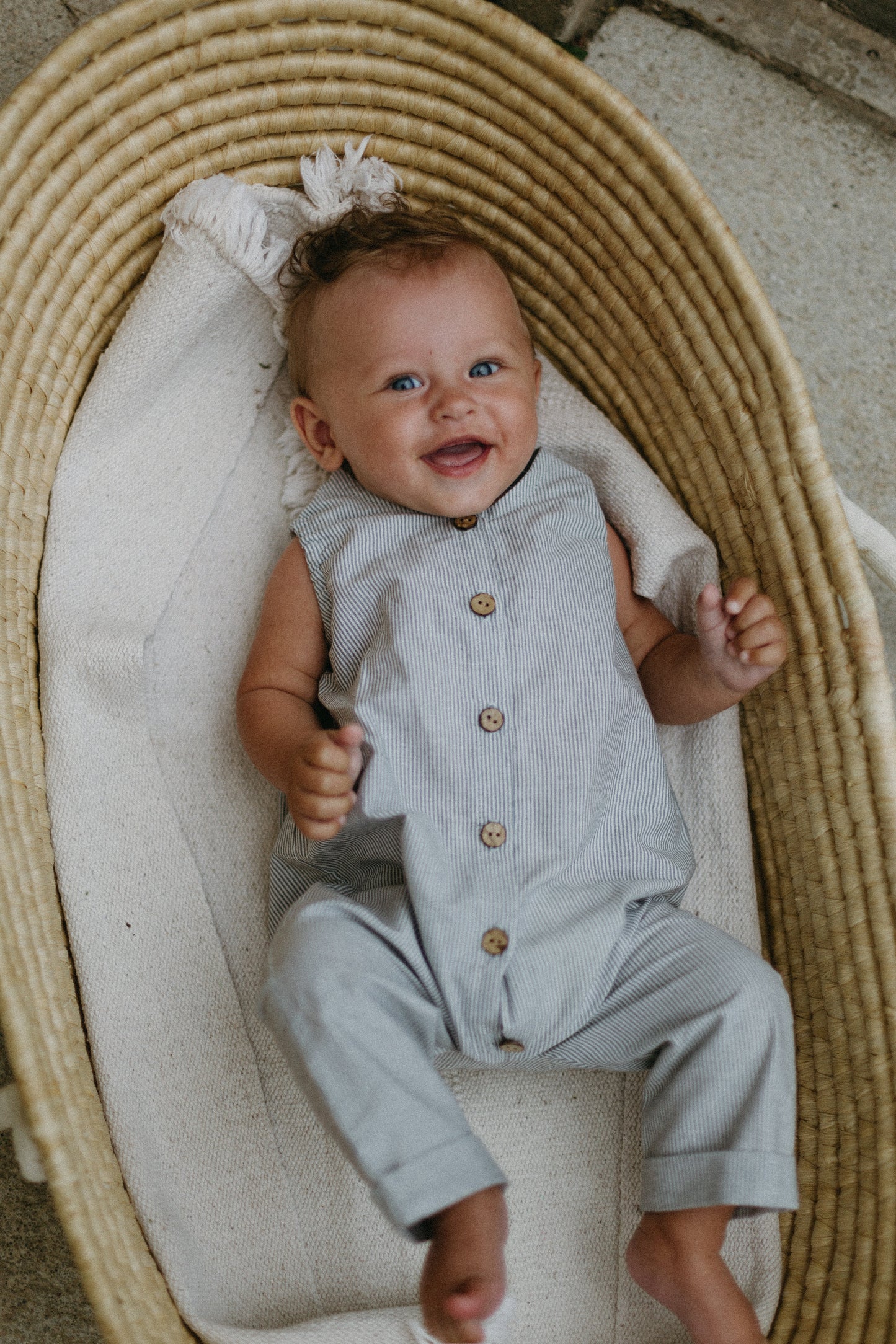 Babies striped romper Baby Grows Tiny Bunny