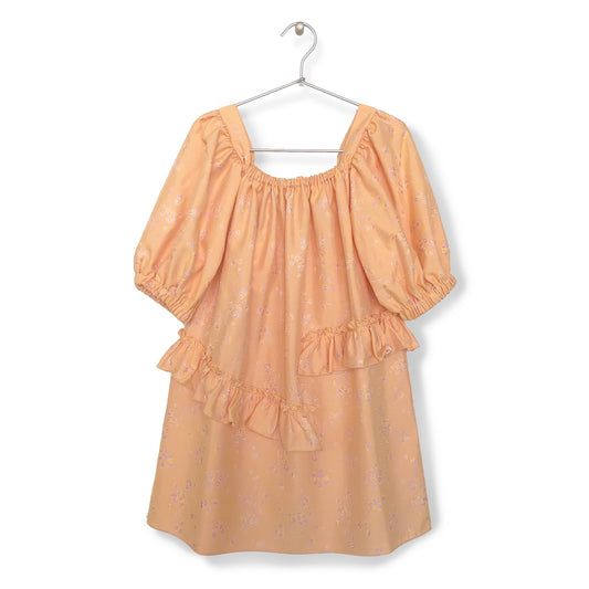 JACQUARD PUFF-SLEEVE DRESS