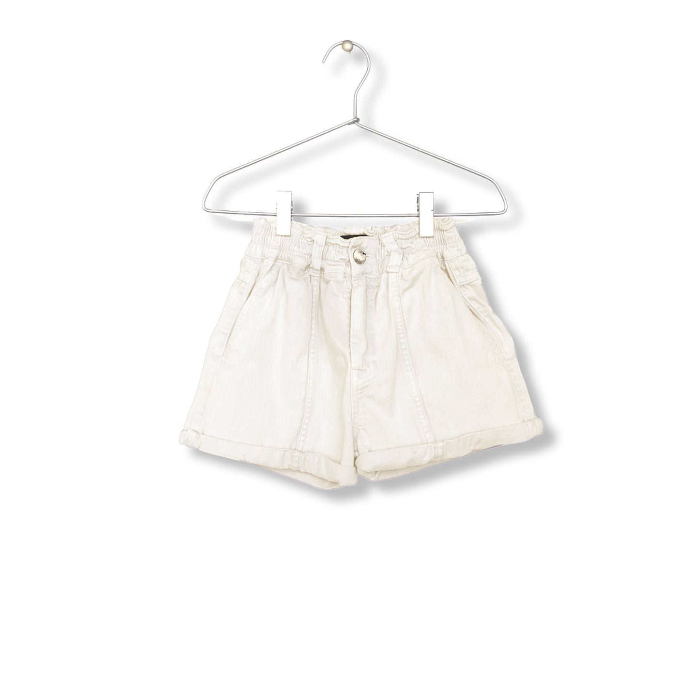WHITE DENIM SHORTS