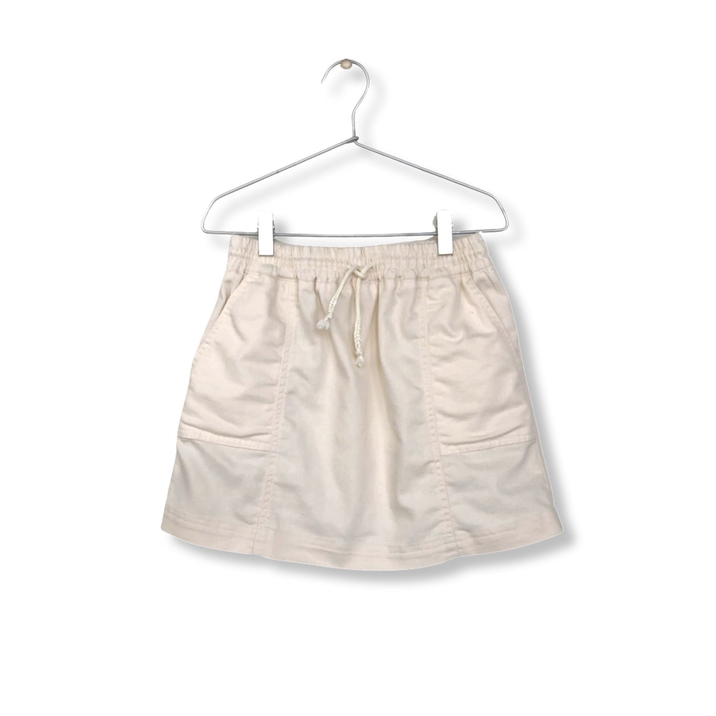 WHITE DENIM SKIRT