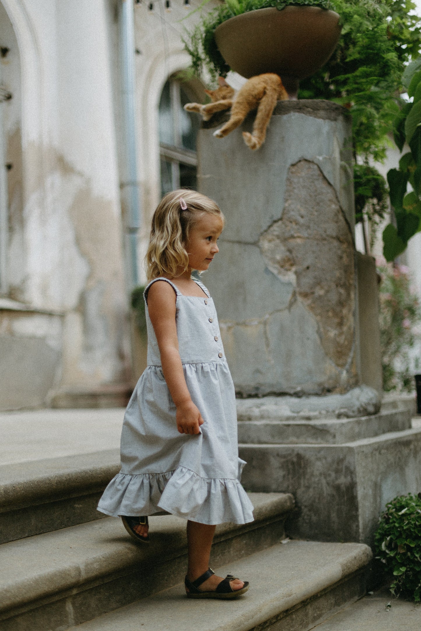Striped dress with straps Dresses Tiny Bunny
