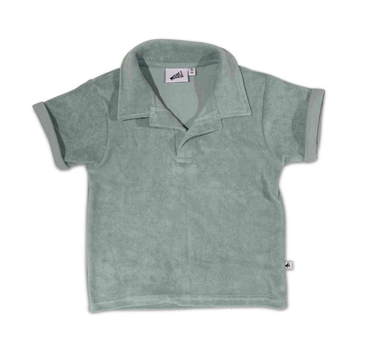 Towelling Polo: Topaz