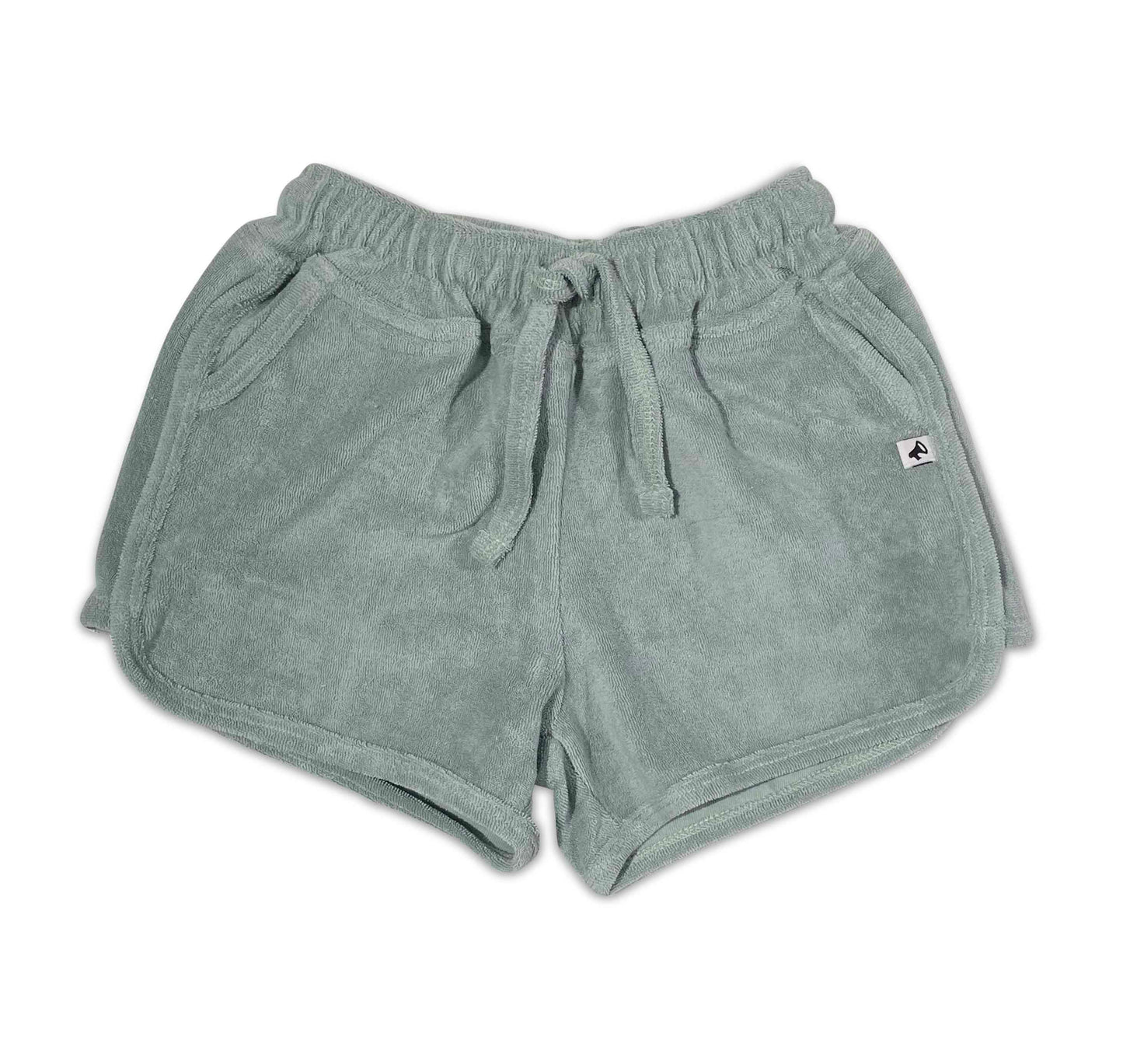 Towelling Track Short: Topaz