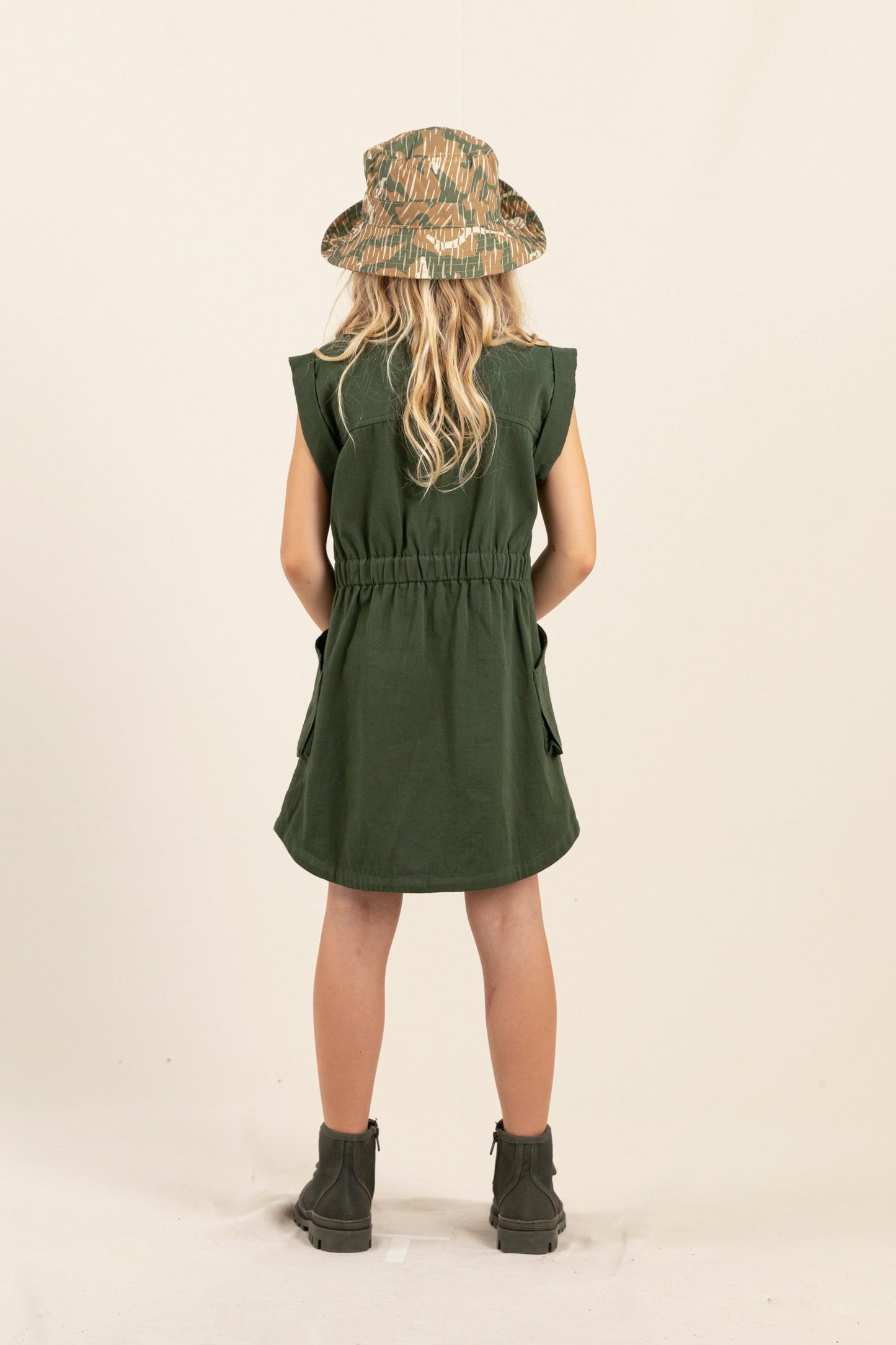 IVORY Khaki - Sleeveless Dress