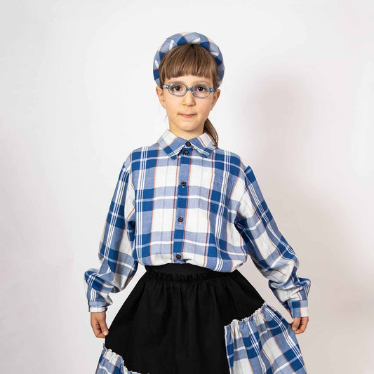 Shirt in Blue & White Tartan