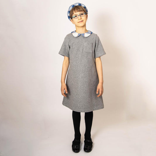 Grey Fleece A-Line Dress