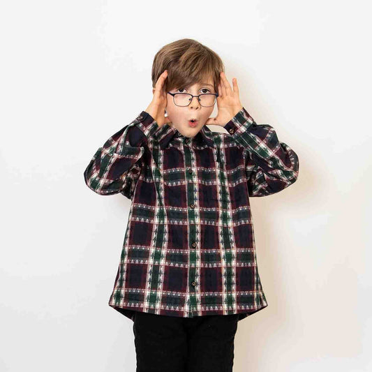 Shirt in Red & Green Tartan
