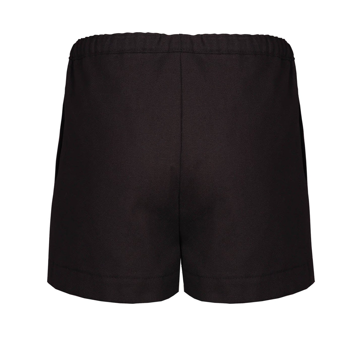 Black Canvas Mini Shorts