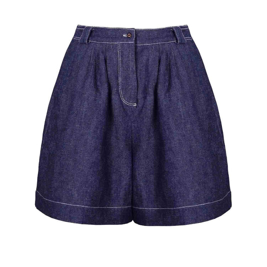 Wide Denim Shorts