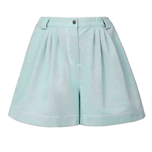 Green Wide Shorts