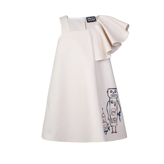 Hand-Painted Mini Dress Limited Edition, GOTS