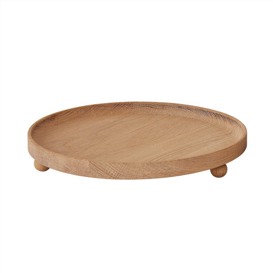 Inka Wood Tray Round - Large - Nature Tray OYOY