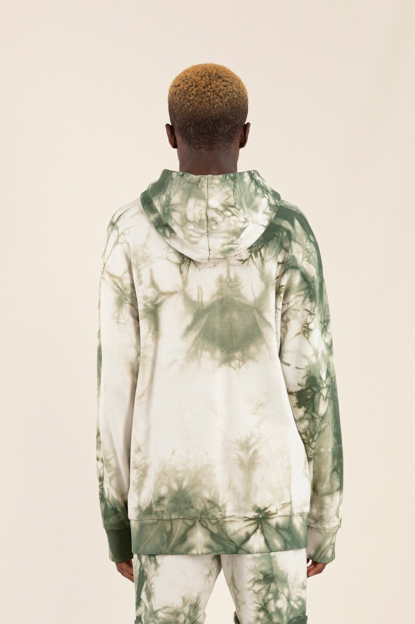 JOEL Safari Khaki Tie & Dye - Zipped Hoodie