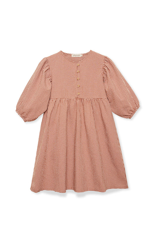 Corie Dress Brown Checks Dresses Jellymade