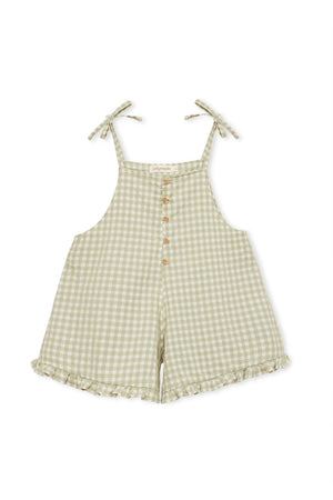 Banda Overall Tea Green Checks Jumpsuits Jellymade