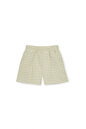 Isles Shorts Tea Green Checks Shorts Jellymade