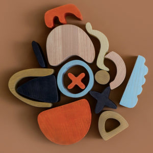 Abstract Art Building Blocks Wood Nofred