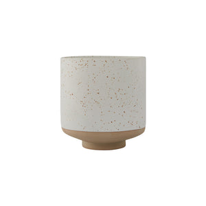 Hagi Pot - White / Light Brown Flowerpot OYOY