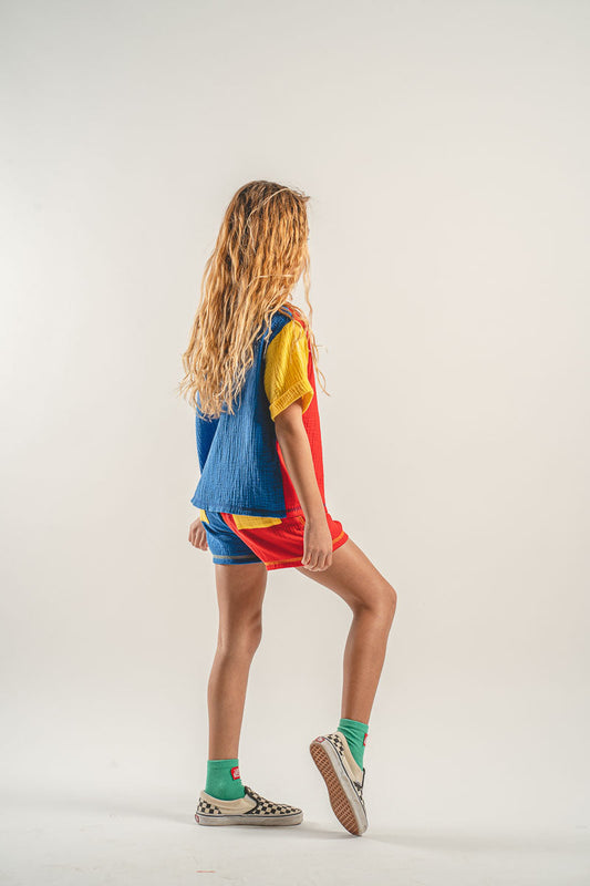 Retro T-Shirt/Shorts Set Tops Les Écoliers