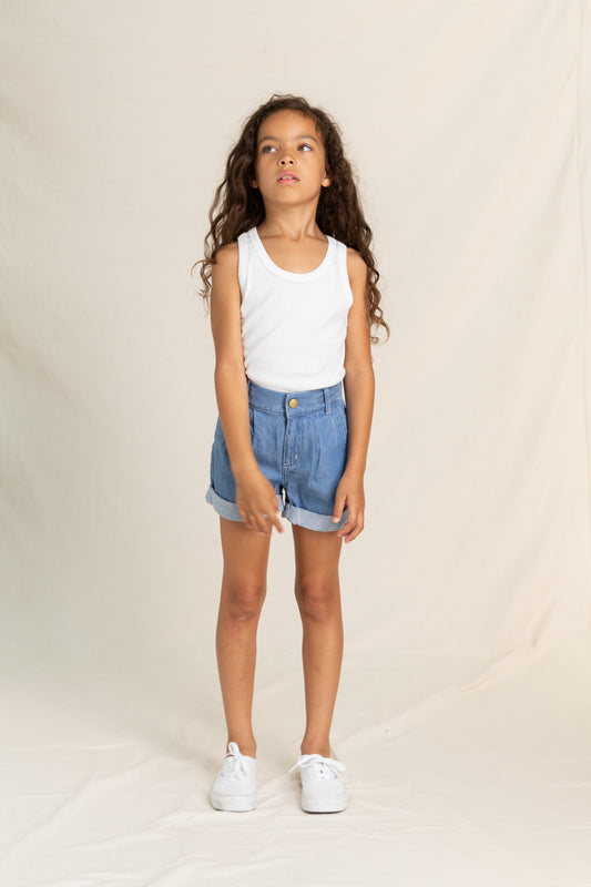 MARLIE Bleached Blue - Loose Fit Shorts | Women