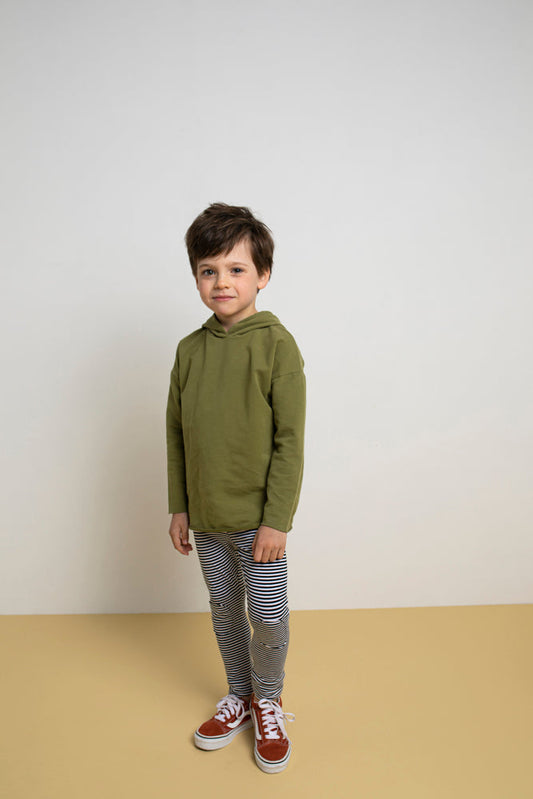 Hoody Raw Edge Avocado Sweaters Mingo