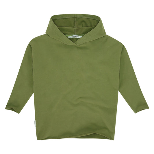 Hoody Raw Edge Avocado Sweaters Mingo