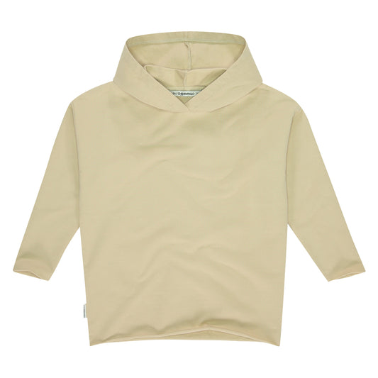 Hoody Raw Edge Buttercream Sweaters Mingo