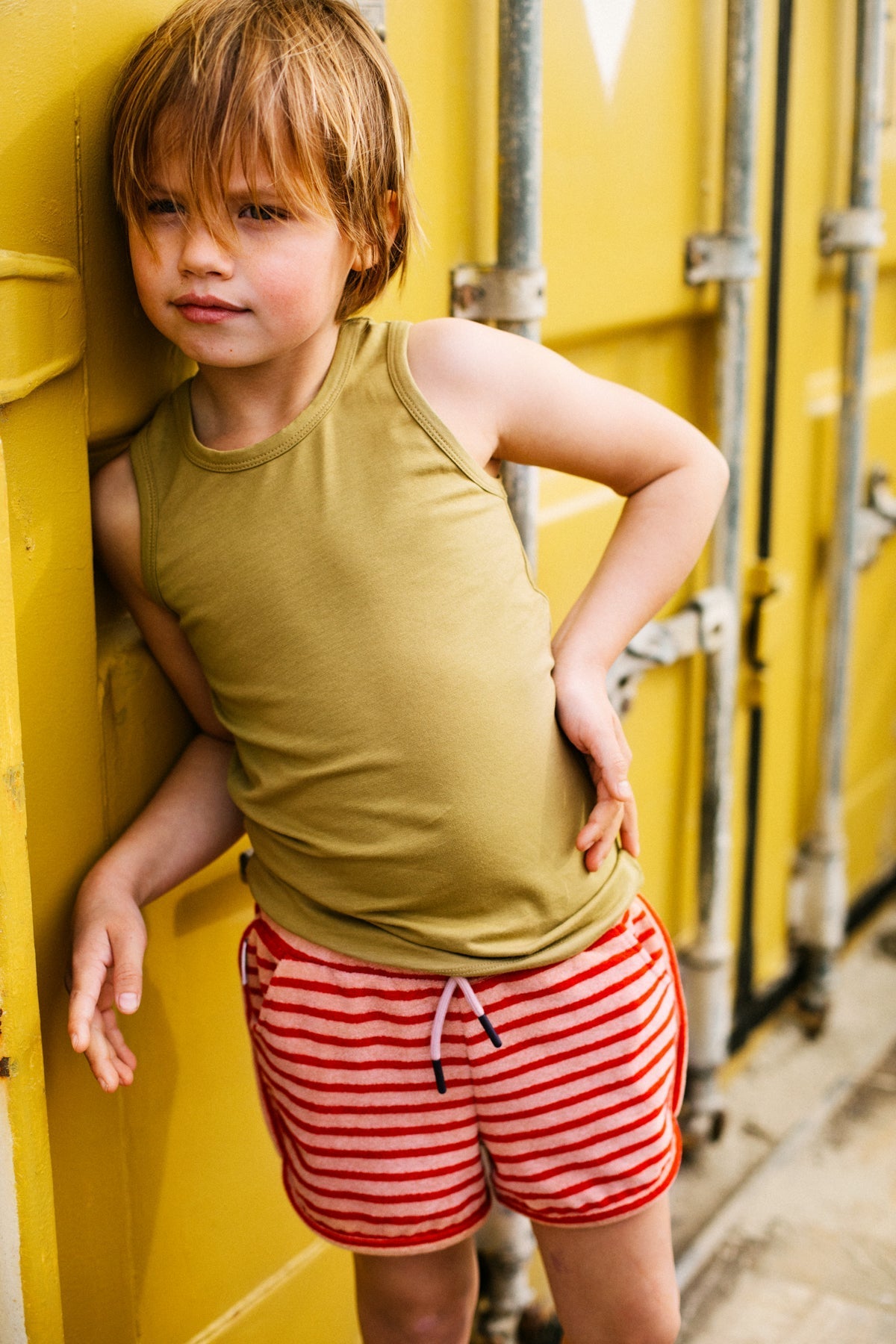Short Toweling Stripe Pomegranate Shorts Mingo