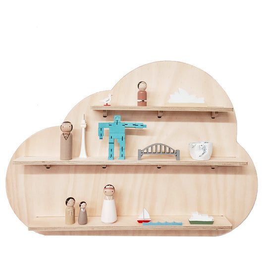 Dream Cloud Shelf – Wooden Hanging Wall Wallart Midmini
