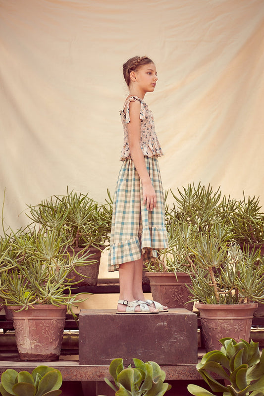 Moss agate woven long skirt Skirts Coco au lait