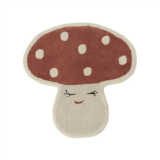 Malle Mushroom Rug - Red Rugs OYOY