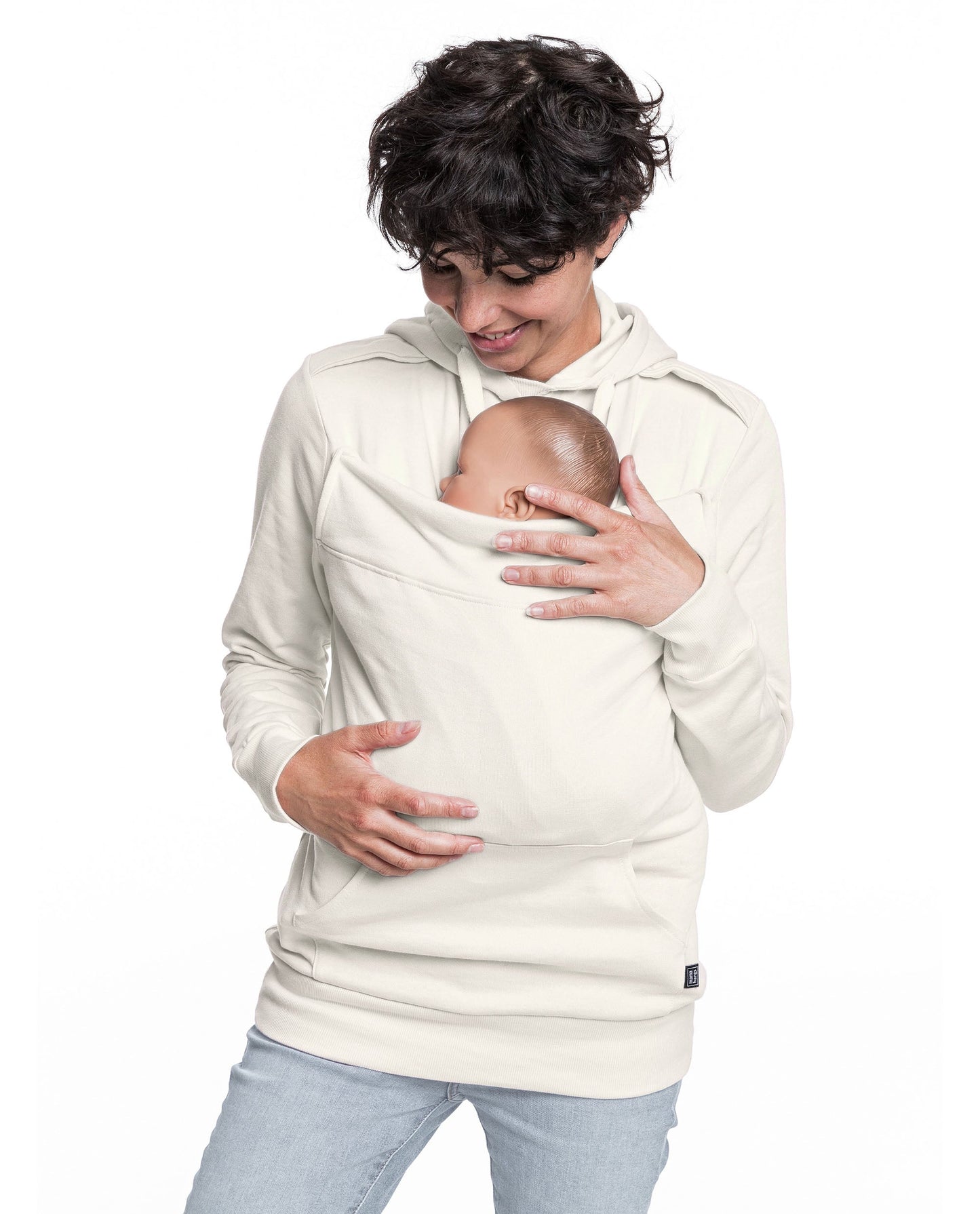 Baby carrier sweatshirt | Mama Plays | Ecru Carriers Mama Hangs